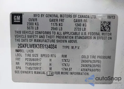 2014 GMC Terrain Sle-2 from USA, damaged, VIN 2GKFLWEK3E6134034